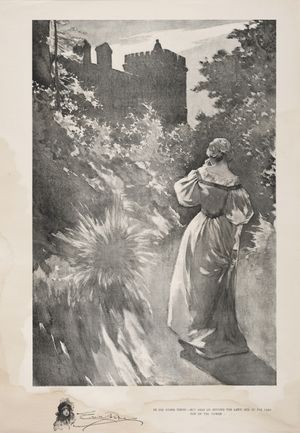 "그는 거기에 서 있었다! - 하지만 잔디밭 너머 높은 곳, 탑 꼭대기에"