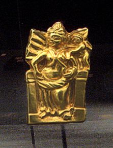 아프로디테와 에로스. 무덤 II, 틸리아 테페.