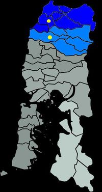 로스 리오스 주와 남은 로스 라고스 주 지도(회색). 파이아코는 처음 제안과 달리 란코 주가 아닌 발디비아 주에 있다.