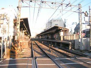 남쪽 출구에서 본 승강장