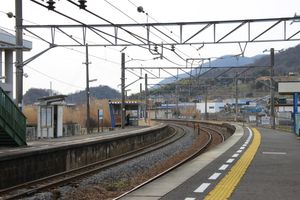 고쿠부역 구내 (2011년 2월, 하시오카 방면)