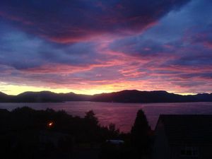 트럼펫힐에 있는 집에서 클라이드 강을 바라본 모습