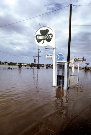1980년 클로비스 시내에서 발생한 폭풍우로 인한 홍수