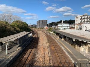 역 구내(2021년 2월, 과선교에서)