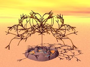 다른 형태의 프랙탈 나무 예시