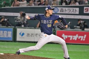 투구 폼 (2018년 3월 31일 후쿠오카 야후오쿠 돔)