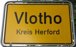 독일 헤어포르트 구에 있는 플로토 진입 표지판