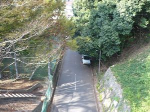 호리키리 터를 위에서 촬영