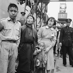 타이완에 도착한 다천도 주민들