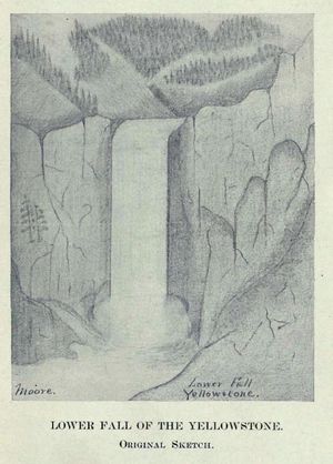 1870년, 사병 무어의 하폭포 스케치