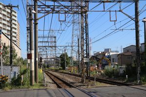 2015년 10월 상행 플랫폼 건설 현장