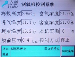 산소 공급 장치 표시