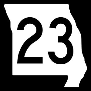 미주리주도 23호선 표지판