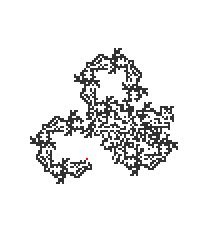 부분적으로 혼돈적인 성장 패턴을 보이는 터마이트.