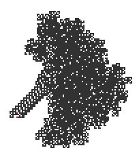 혼돈적인 성장 기간 후 고속도로를 생성하는 터마이트.