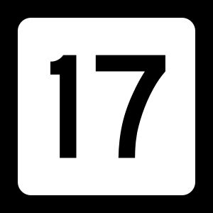 웨스트버지니아주 17번 국도 표지판