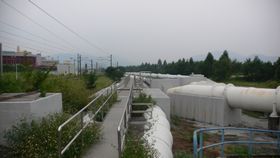 동강의 물을 홍콩으로 운반하는 수송관.