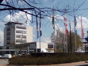 행정 건물 근처 로터리