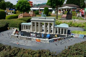 독일 브란덴부르크 문과 베를린 장벽