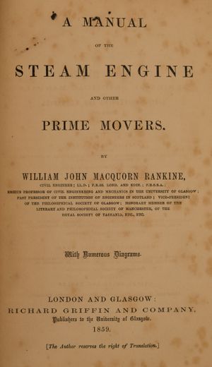 증기 기관 및 기타 원동기 매뉴얼 (1859) 표지