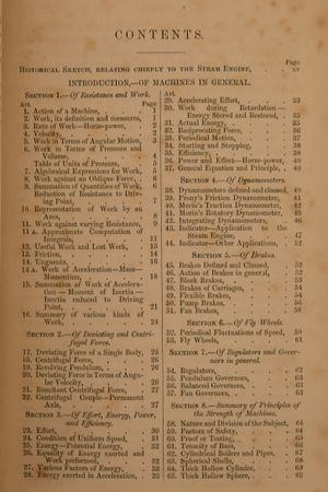 증기 기관 및 기타 원동기 매뉴얼 (1859) 목차