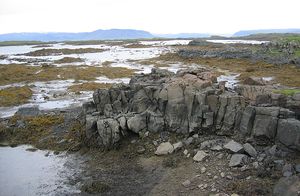 브레이다피외르뒤르의 스칼레이자르 섬 조간대