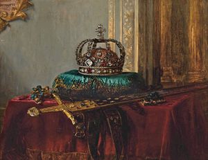 블레즈 알렉상드르 데고프의 작품 프랑스 왕의 대관식 왕관, 1878년 만국 박람회에 처음 전시됨.