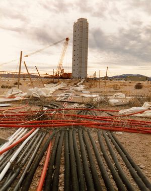 아이스캡 장치를 땅속으로 내릴 타워