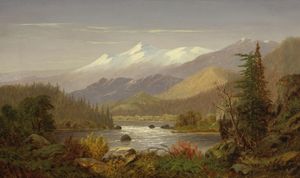 프레더릭 A. 버트먼(1820–1871)의 샤스타 산과 새크라멘토 강