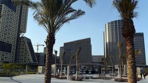 신행정수도 중앙 상업 지구의 고층 건물들