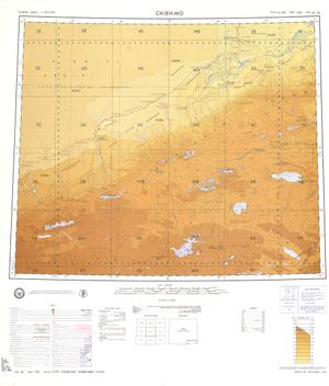 카르칸(CH'IEH-MO (CHERCHEN) (CH'E-ERH-CH'ENG))을 포함하는 지도 (USATC, 1971)