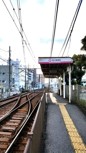 미노와바시 방면 하차 전용 홈(2021년 2월)