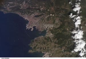 트리에스테 시를 중심으로 한 항공 사진