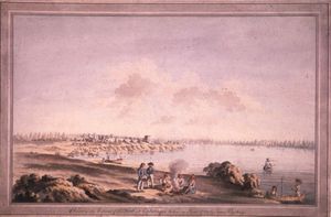 1783년 프롱트낵 요새 유적의 모습. 요새는 그해 말 영국군에 의해 부분적으로 재건되었다.