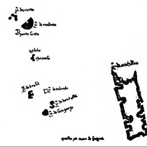 안드레아 비안코의 1436년 지도. 안틸리아가 오른쪽에 그려져 있다.
