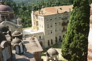 종탑에서 보는 전경.