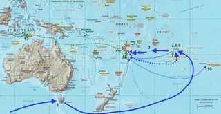 바운티호와 그 선원들의 항로