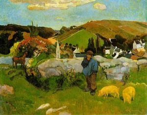 폴 고갱(Paul Gauguin), The Swineherd, 1888년