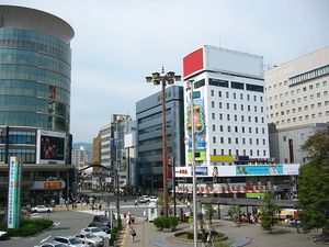 나가노 신칸센 시대 젠코지구치 앞(2005년 9월)