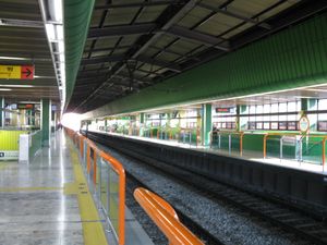 승강장 스크린도어 설치 전 (2009년 2월)