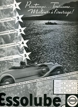 프랑스의 Essolube 엔진 오일 광고