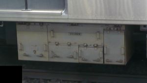 7차차가 탑재하는 스크롤식 공기 압축기(MBU1600Y형)