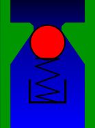 역방향 유동을 차단하는 닫힌 위치의 볼 체크 밸브