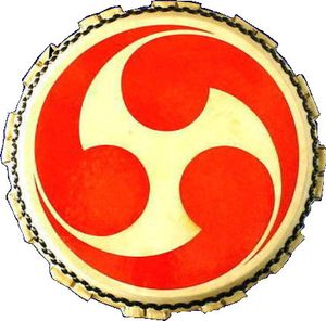 태고에 그려진 미쓰도모에