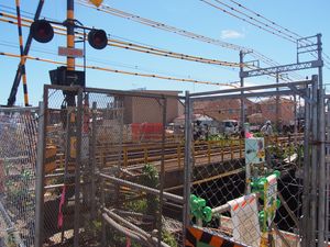 개축 중인 산노가와 교량을 오다와라 방면으로 바라본 모습 (2021년 8월)