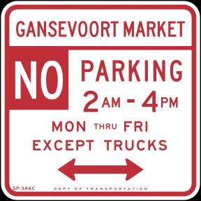 제한된 조건의 주차 금지, NYCDOT SC-346C.