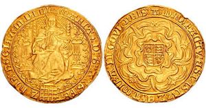 메리 1세 여왕의 구 소버린 금화1553년 주조