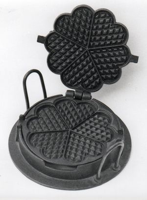 스칸디나비아에서는 하트 모양의 와플기가 흔합니다.