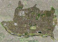 후추시 지역의 랜드샛 위성사진