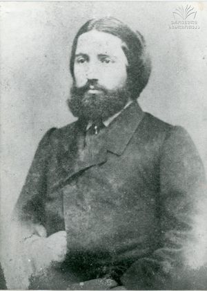 1860년, 상트페테르부르크 대학교에서 공부하는 일리아 차브차바제